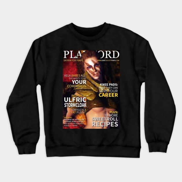 Playnord Featuring Skyrim's Aela! Crewneck Sweatshirt by Game Society Pimps